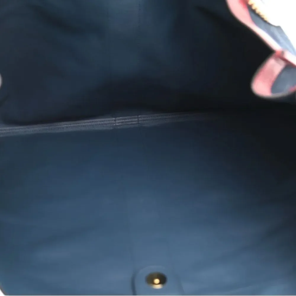 GUCCI Navy Blue Suede & Red Leather Trim Large Sylvie Web Rajah Tote Bag - Picture 12 of 16